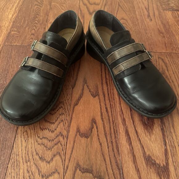 Naot Celesta Loafer Womens Shoe 7 7.5 EU 38 Black Leather Cork Insole Comfort - Picture 12 of 14